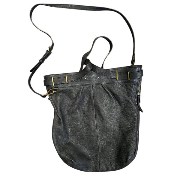 Comptoir Des Cotonniers Large Black Leather Two Way Bag - Picture 1 of 14